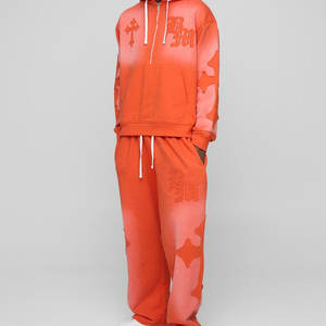 Conjunto Deportivo de Dos Piezas con Capucha y Estampado para Invierno, Chándal Informal para Correr, Conjunto Deportivo Personalizado con Bordado para Hombre - Product Image 1