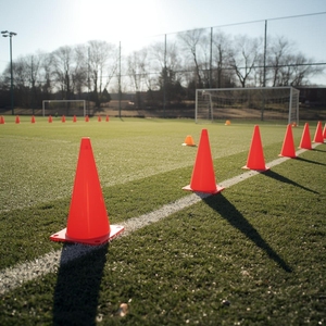 Conos altos de plástico para práctica de fútbol al aire libre, conos deportivos de plástico de alta durabilidad, conos de entrenamiento para campos deportivos, para academias deportivas - Product Image 1