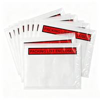 Enveloppe personnalisée avec logo pour liste de colisage, pochette transparente autocollante en plastique pour l'e-commerce et l'emballage en entrepôt