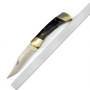 Couteau de chasse pliant en acier 440, manche en ébène, pour camping en extérieur, pointe de lance DIY, lot de 3 mm, 21,8 cm, personnalisé, OEM, fait main - Product Image 5