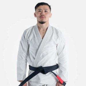 Conjunto de Uniforme de Judo Blanco para Hombre con Cinturón Negro, Kimono de Artes Marciales para Adultos - Product Image 1