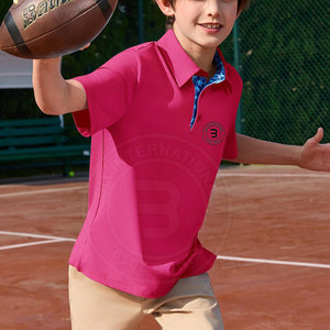 Polos de golf pour jeunes axés sur le confort, hauts à col pour garçons, vêtements de sport de golf junior, tissus extensibles, chemises athlétiques - Product Image 2
