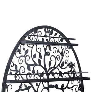 Espositore Organizzatore Ovale Nero per Smalti con Silhouette di Albero, Scaffale Portaoggetti per Oli Essenziali e Trucchi - Product Image 4