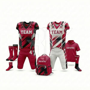 Uniformes de Fútbol Americano para Hombre Sublimados de Alta Calidad, Transpirables, con Logotipo Personalizado, Manga Corta, Secado Rápido - Product Image 2