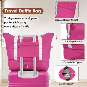 Set bagaglio singolo Vintage in Hardshell 20 \ "per bagaglio a mano rosa con doppio Spinner ruote TSA lucchetto - Product Image 6