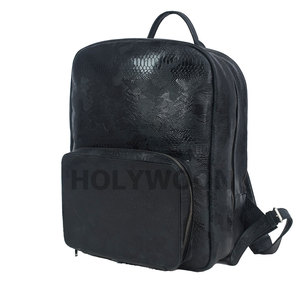 Large Capacity Leather <b>Backpack</b> with PVC Lining Reusable & Lightweight Design for Unisex Use - Product Image 4