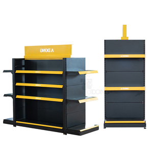 Customized Double-Sided Metallic 3-Tier Supermarket <b>Shelf</b> - OEM Services Available - Product Image 1