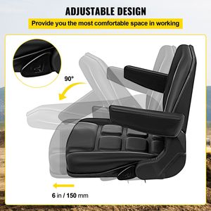 Cintura di Sicurezza Regolabile con Bracciolo per Carrelli Elevatori, Escavatori, Trattori - Componente Universale per Macchine Edili - Product Image 5