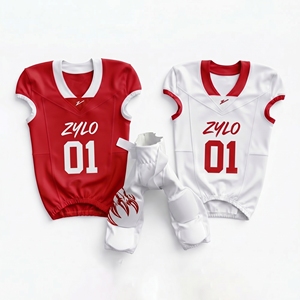 Conjunto de Uniforme de Fútbol Americano Personalizado para Hombre Adulto, Talla Grande, Transpirable, Antibacteriano, de Secado Rápido, que Absorbe la Humedad, 100% Poliéster - Product Image 3