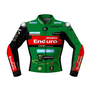 เสื้อแจ็คเก็ตหนังสำหรับผู้ชาย Franco Morbidelli MotoCP รุ่นปี 2026 สำหรับขี่มอเตอร์ไซค์/ชุดขี่มอเตอร์ไซค์ พร้อมอุปกรณ์ป้องกันที่ได้รับการรับรองมาตรฐาน CE - Product Image 1