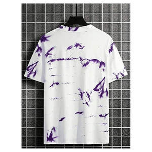 Camiseta con estampado gráfico Tie Dye para hombre, con estampado de letras, cuello redondo, manga corta, informal, ropa de calle de verano, moda, suave, transpirable, para uso diario - Product Image 2