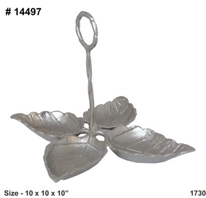Decorative Aluminum Tableware Bowl Sea Theme Bowl and Platter Serving Bowl Aluminium Decorative Objects Decor Item From India - Product Image 3