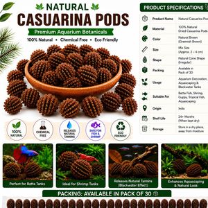 AQUA VRIKSHA Cápsulas de Casuarina Naturales para Acuarios, Peceras de Betta, Peceras de Camarones y Acuapaisajismo |   Paquete de 30 - Product Image 2