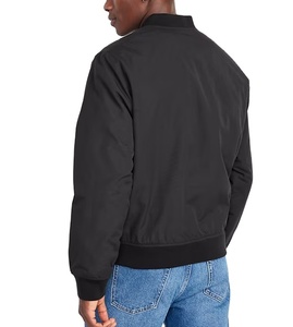 Blouson Bomber Homme Léger Sur Mesure Noir Style Universitaire Hiver Tendance avec Broderie Décorative - Product Image 2
