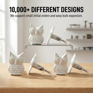 Ba Owl Shape Cast Iron Eco-Friendly Multi-Function Cabinet <b>Knob</b> Farmhouse Style Easy Installation Home Office Use - Product Image 4