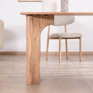 Mesa de comedor Vandana Ivory Edge de 180 cm, diseño escandinavo Alba en acacia maciza blanqueada - Product Image 6