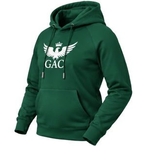 Sudadera con capucha verde oscuro para unisex con bolsillo canguro, capucha con cordón, manga larga, estilo casual urbano. - Product Image 5