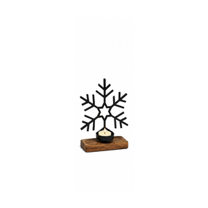 Portavelas Navideños de Metal de Alta Calidad al por Mayor, Juego de Portavelas de Hierro Plateado con Diseño de Copo de Nieve para Cenas de Boda de Invierno - Product Image 3