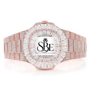 Relojes de Diamantes Moissanite de Alta Calidad con Diseño Personalizado, Totalmente Cubiertos de Diamantes, para Hombre, Disponibles al Mejor Precio - Product Image 1