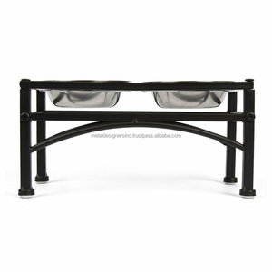 Double bol surélevé pliable pour chiens et chats, support + deux bols en acier inoxydable supplémentaires, lavable, parfait pour l'eau et la nourriture - Product Image 3