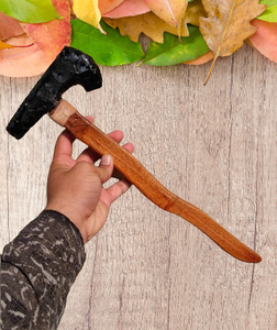 Hacha de Batalla y Espada de Obsidiana Talladas a Mano, Varita de Piedra Curativa para Artesanía con Cristales, Regalo - Product Image 6