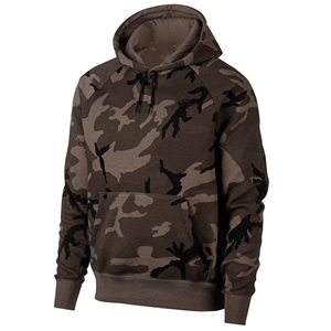 Sudadera con Capucha de Camuflaje para Hombre, Manga Raglán, Felpa Francesa, Corte Regular, Informal, para Otoño, con Bolsillo - Product Image 3