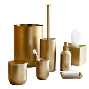 Ensemble d'accessoires de salle de bain en métal pour la maison, avec distributeur de lotion et plateau - Product Image 3