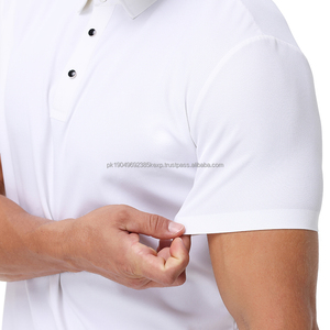 เสื้อโปโลไร้รอยต่อสีขาวจากแหล่งรังสีต้านเชื้อแบคทีเรียและรังสียูวีเหมาะสำหรับกิจกรรมกอล์ฟและการขี่ม้า - Product Image 5