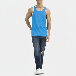 Débardeur en coton pour homme de haute qualité OEM, idéal pour la gym et le fitness, disponible en grandes tailles et personnalisable avec logo. - Product Image 5