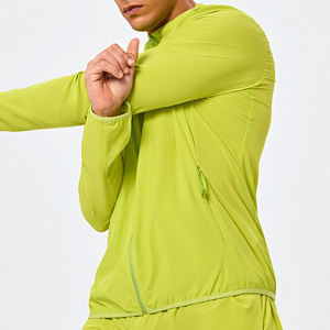 Mens <b>Lightweight</b> Full Zip Training <b>Jacket</b> Running Sportswear Waterproof Windbreaker Activewear Wholesale OEM ODM - Product Image 3