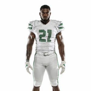 Uniforme de Fútbol Americano Negro para Jóvenes al por Mayor, 100% Poliéster, Uniformes de Fútbol Americano, Jersey con Cuello en V, Conjunto de Pantalones Americanos - Product Image 3