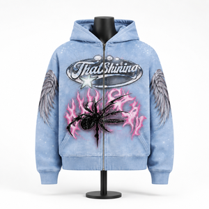 Fabricante de sudaderas con capucha y cremallera personalizadas para hombre, sudadera extragrande estilo streetwear con estampado completo. - Product Image 1
