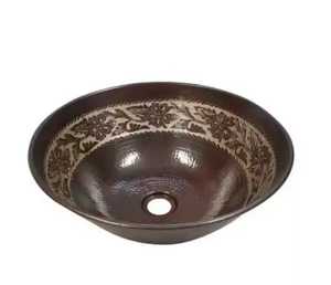 Square Hammered Bronze Vessel Sink Above Counter Copper Bathroom Basin Artistic Handcrafted Vanity Bowl for High End Projects - Product Image 3