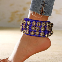 Handmade Plated Brass Metal Netted Nautical Ghungroo Ankle Bells Pair Digital Custom Color/Logo Folk Art Traditional Classical