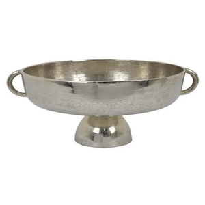 Bol de service en métal avec poignées, finition polie, design minimaliste pour le service des aliments, artisanat, décoration intérieure - Product Image 2