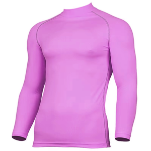 T-shirt de protection anti-UV à manches longues pour homme - Séchage rapide, Spandex/Polyester respirant, UPF50+, col en V, vêtements de sport pour la salle de sport - Product Image 6