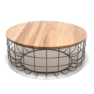 Mesa de Centro de Madera y Hierro de Primera Calidad para Sala de Estar, Mesa Auxiliar para Oficina en Casa - Product Image 5