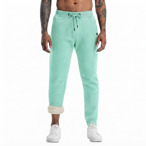 Premium Quality Men's Fleece Lined Sherpa Sweatpants Spring Warm Lightweight Plush Drawstring Closure Pockets Gym Activewear - Product Image 1