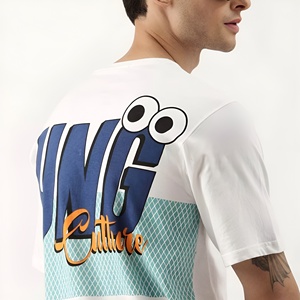 Camiseta Personalizada para Hombre, Talla Grande, 100% Algodón, Tela Gruesa, Diseño con Parches, 260 g/m², Estilo Urbano, Lavado DTG - Product Image 5