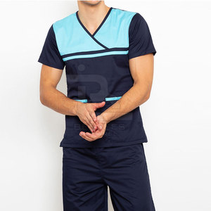 Professional Men Medical Scrub Uniform Set Hospital Doctor Nurse Workwear Custom Healthcare Clothing - Product Image 4