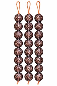 Perles de cristal rondes noires de 25 mm avec motif de feuille scintillante dorée pour la fabrication de bijoux DIY - Product Image 2