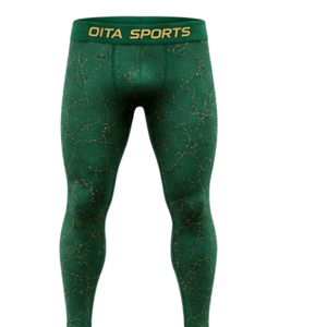 Ensemble de vêtements de sport pour homme, manches longues et leggings, vert émeraude, performance active, compression, fitness, entraînement, gym, sportswear, athlétique - Product Image 4