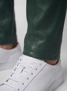 Pantalon Homme en Cuir Véritable Premium Coupe Large Slim Écologique Imperméable Tendance Décontracté Streetwear Personnalisé - Product Image 5