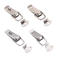 Loquet à griffes rigides en acier inoxydable 304 robuste, certifié ISO 9001:2015, chromé, grande variété, 132 cylindres de serrure