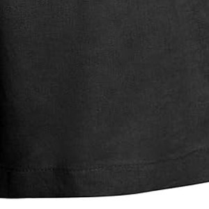Shorts cargo en coton tricoté respirant pour femme, taille haute, coupe ample, avec cordon de serrage à nœud, couleur noire unie, style décontracté - Product Image 4