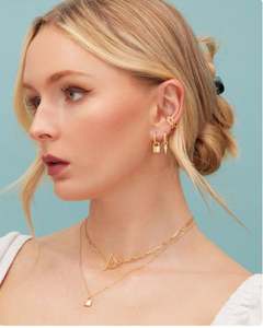 Manchette d'oreille croisée massive en argent sterling, boucles d'oreilles minimalistes sans perçage - Product Image 5