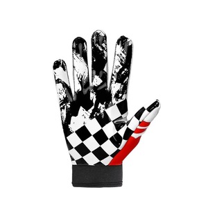 Gants de football américain de haute qualité pour wide receiver, avec logo personnalisé, antidérapants, respirants, à fermeture auto-agrippante, pour le sport - Product Image 6