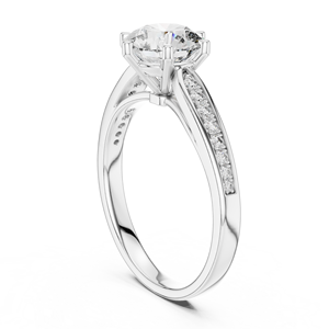 Anillo de Compromiso de Plata de Ley 925 con Diamante Moissanita, Más Vendido - Product Image 4