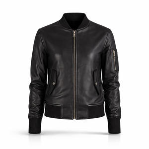 Veste de motard en cuir véritable pour femmes |   Veste de moto matelassée vintage marron |   Cuir de vachette de qualité supérieure, imperméable pour l'automne - Product Image 1