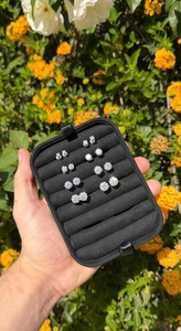 Pendientes de Diamante Moissanite Redondos Blancos, Plata de Ley 925, Personalizados, Hermosos y Modernos, y Otras Joyas de Diamantes - Product Image 5